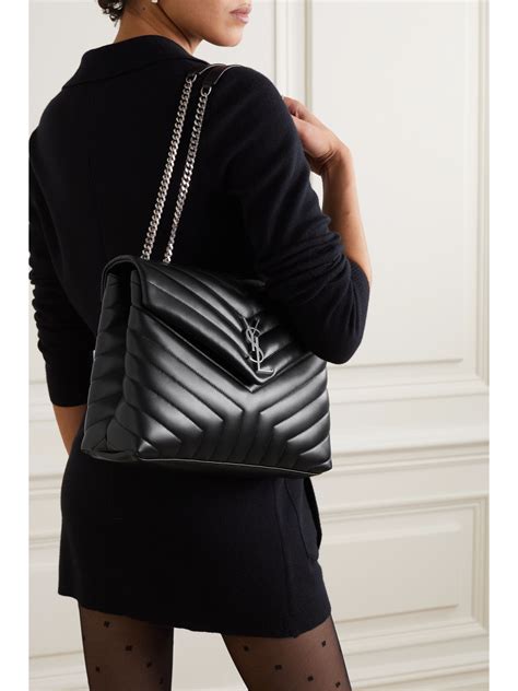 zaino loulou ysl|SAINT LAURENT Loulou medium quilted leather shoulder bag.